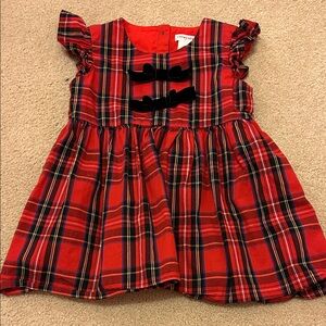 Crewcuts Red Plaid Dress with Black Accents
